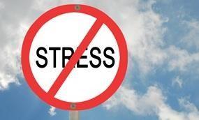 Durchgestrichenes Schild Stress